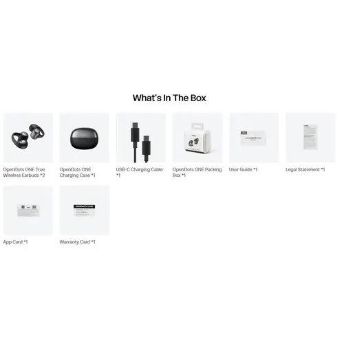 E310-ST-BK-US SHOKZ OpenDots ONE Wireless Open-Ear Earbuds - Black-5
