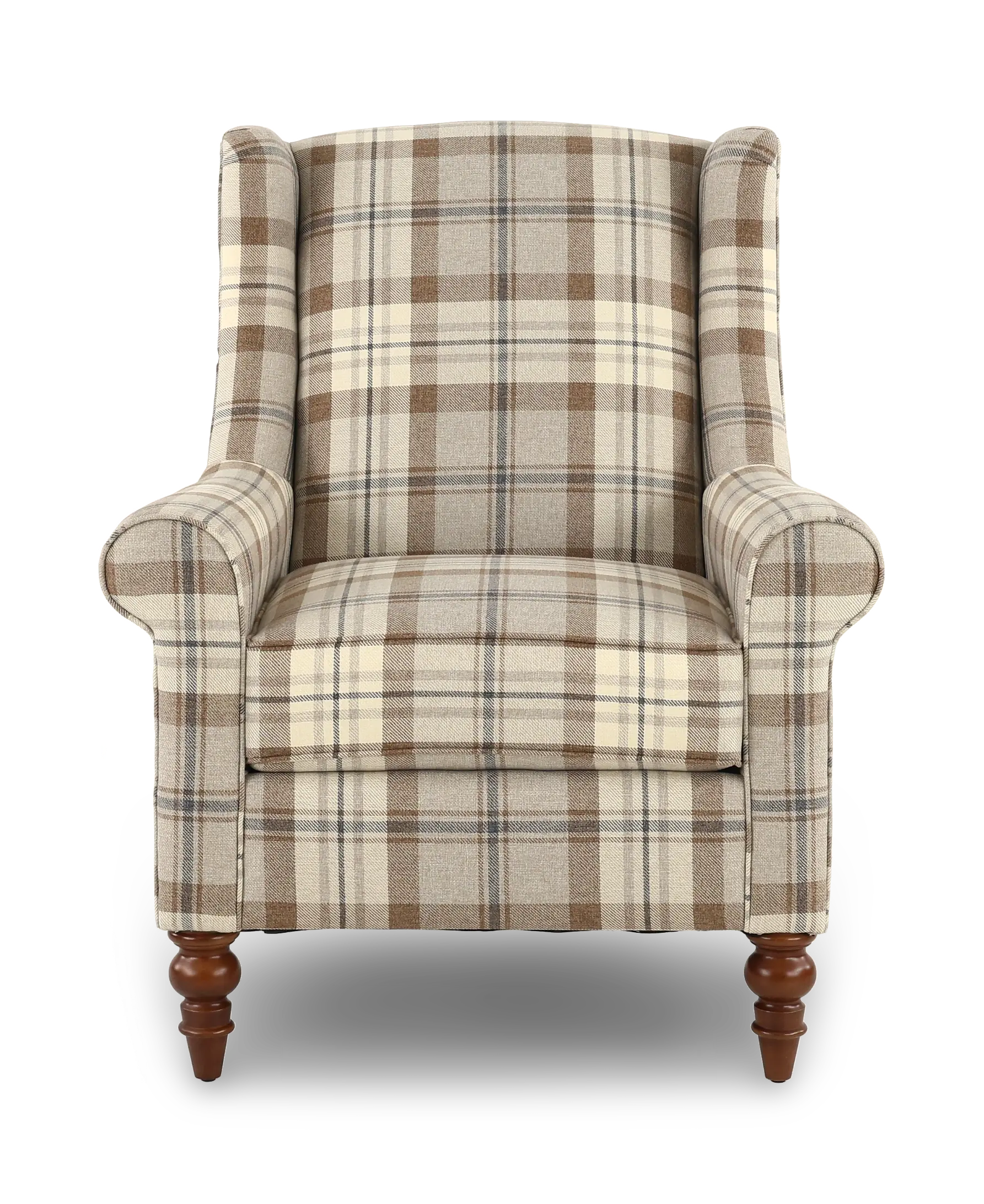 Teton Molasses Plaid Wingback Chair-4