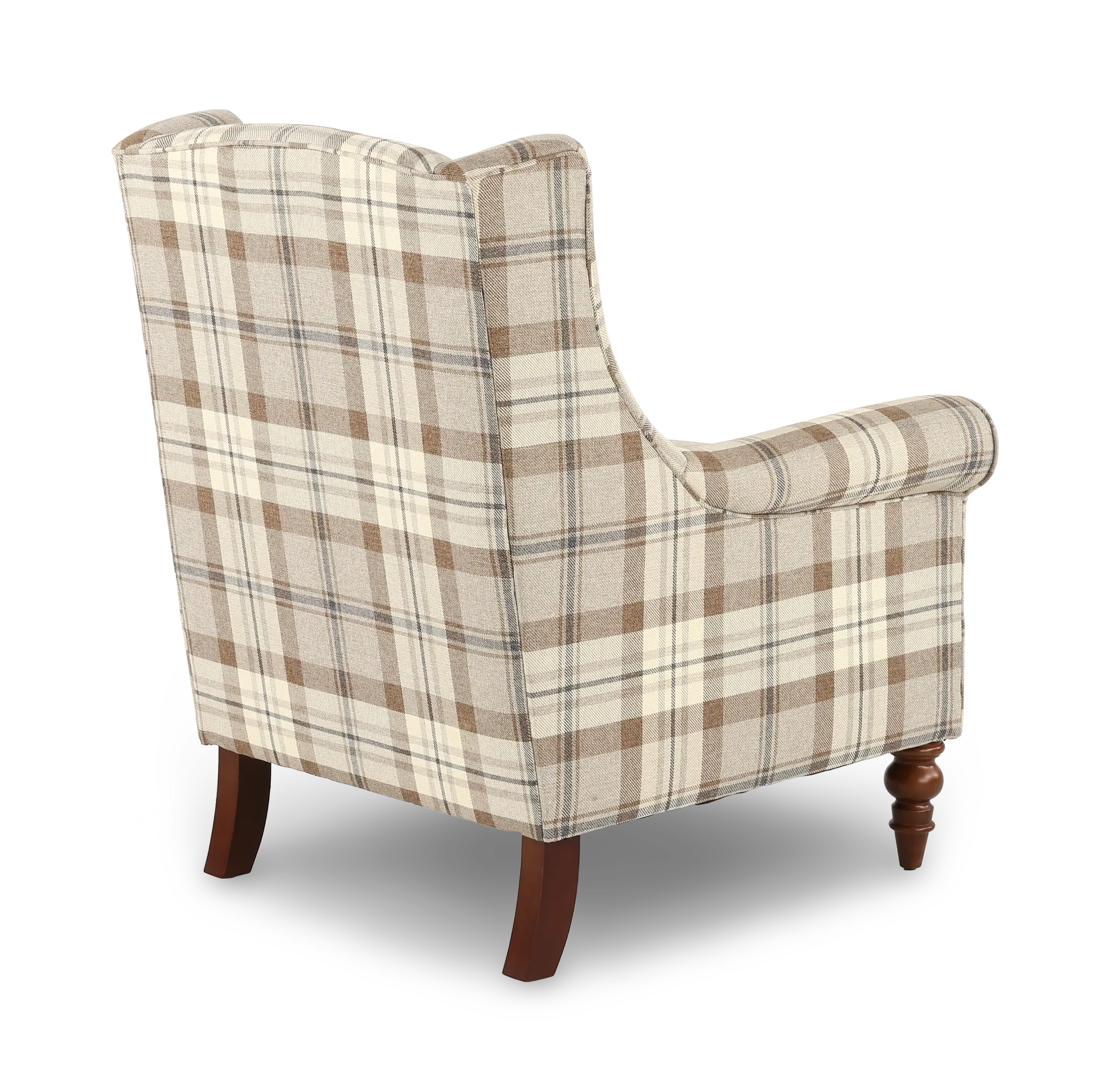 Teton Molasses Plaid Wingback Chair-6