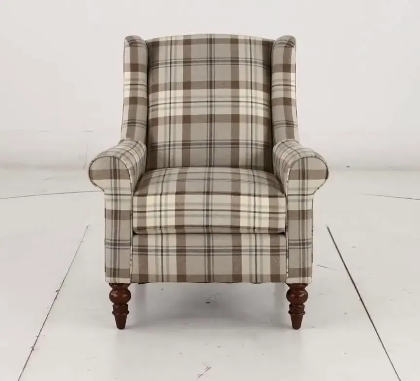 Teton Molasses Plaid Wingback Chair-9