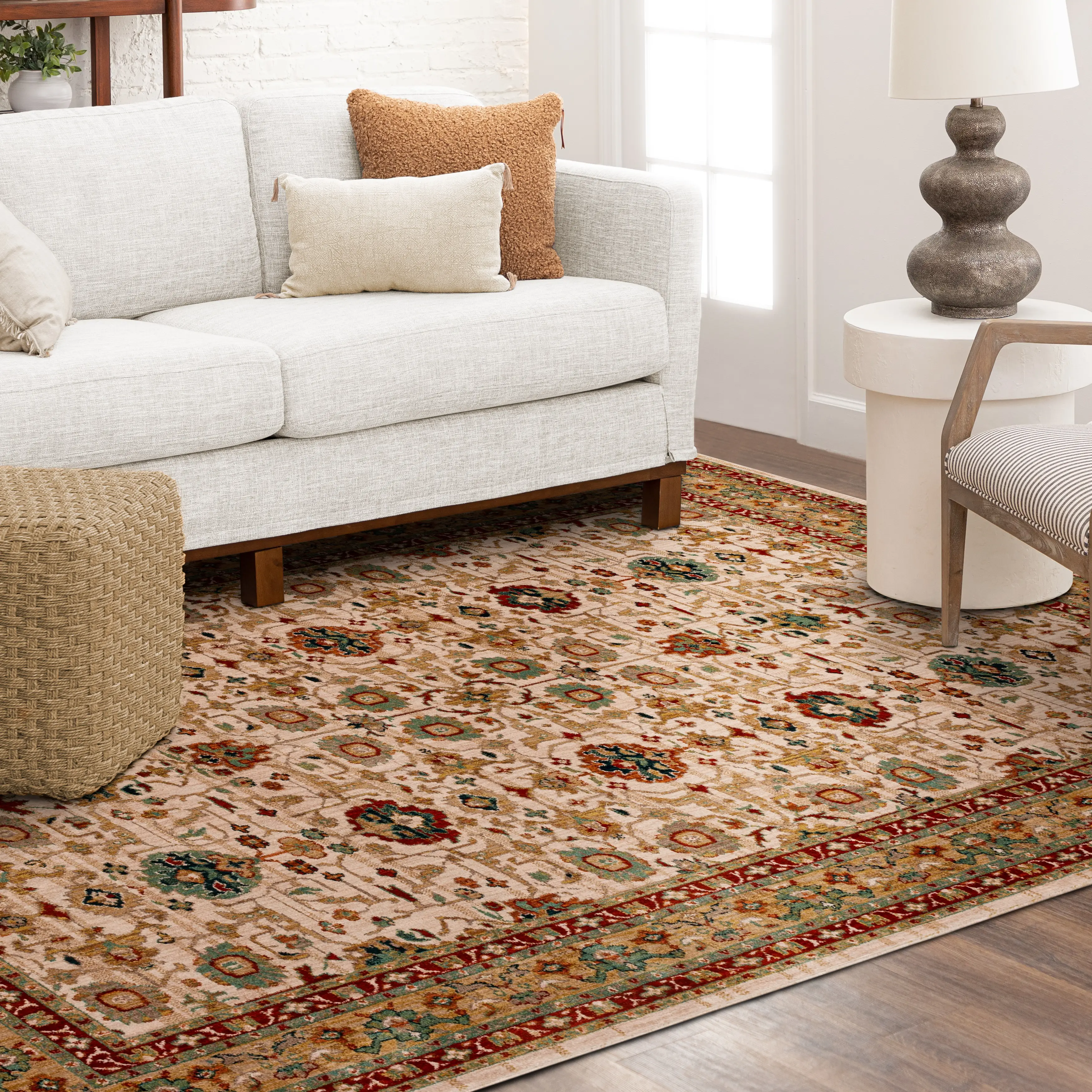 90936-70038/5.3X7.10 Keralam 5 x 8 Cream Area Rug-2
