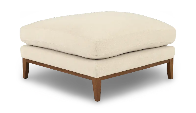 Aloy White Square Ottoman