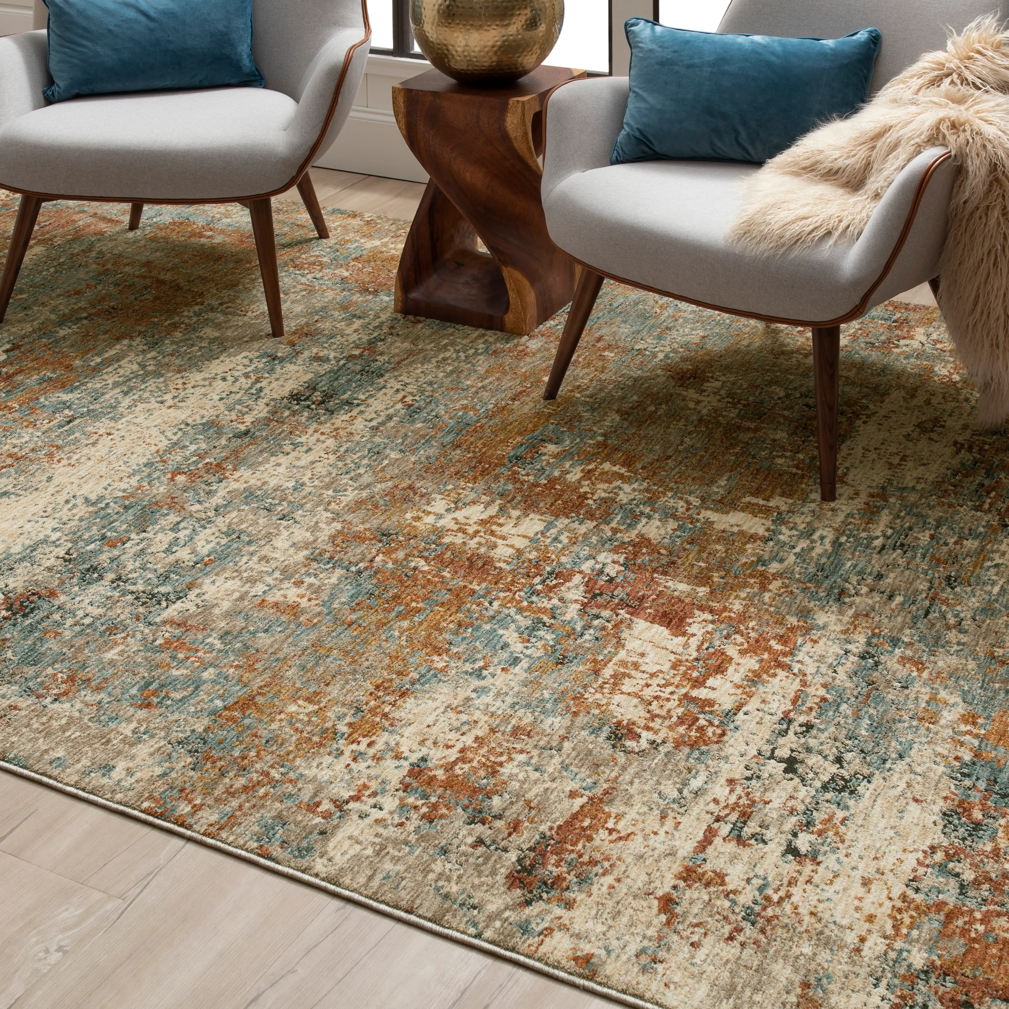 RG842-015/7.8X10.3 Ankara 8 x 10 Beige Area Rug-3