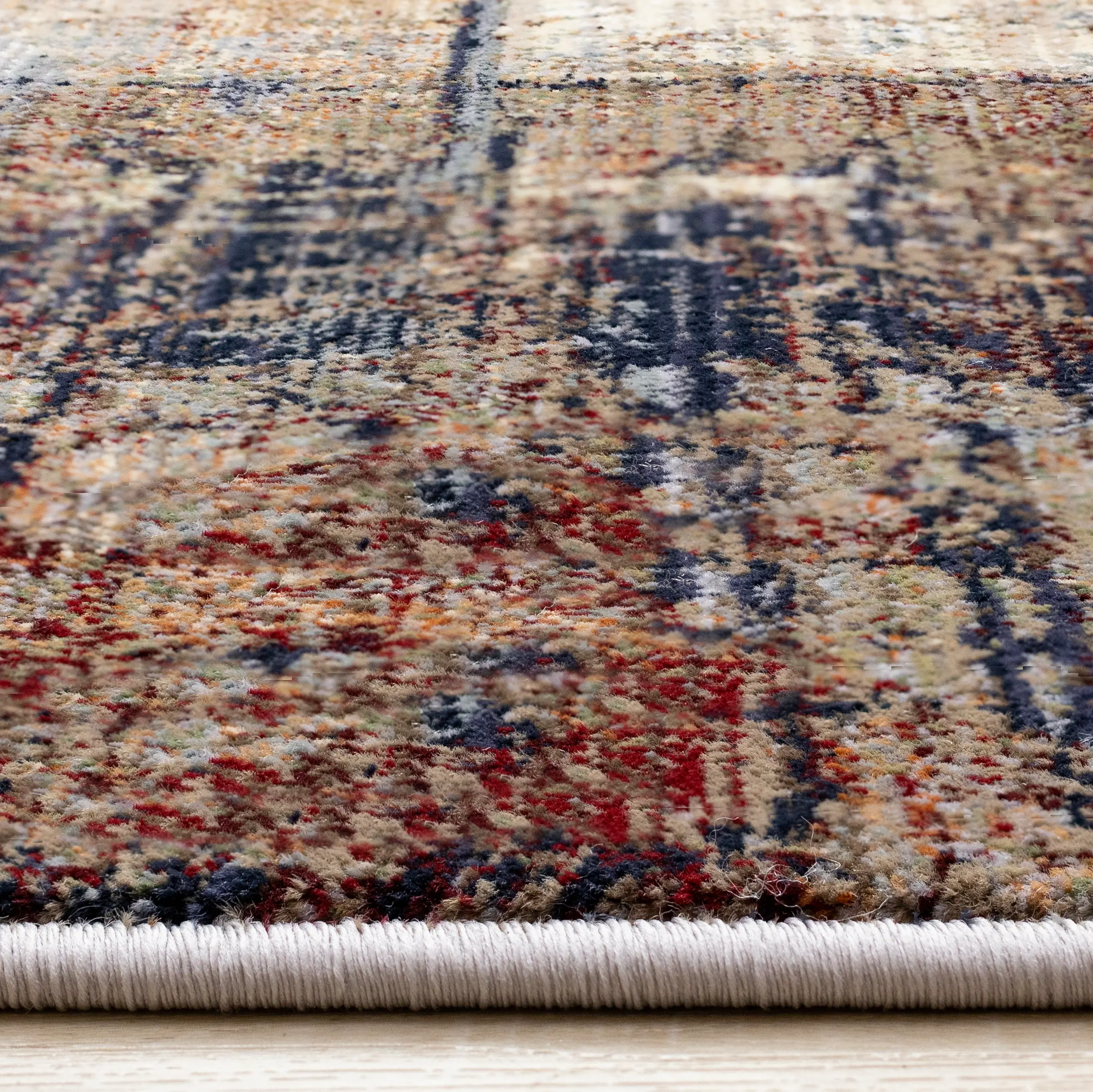 Serene 5 x 8 Blue and Beige Area Rug-3