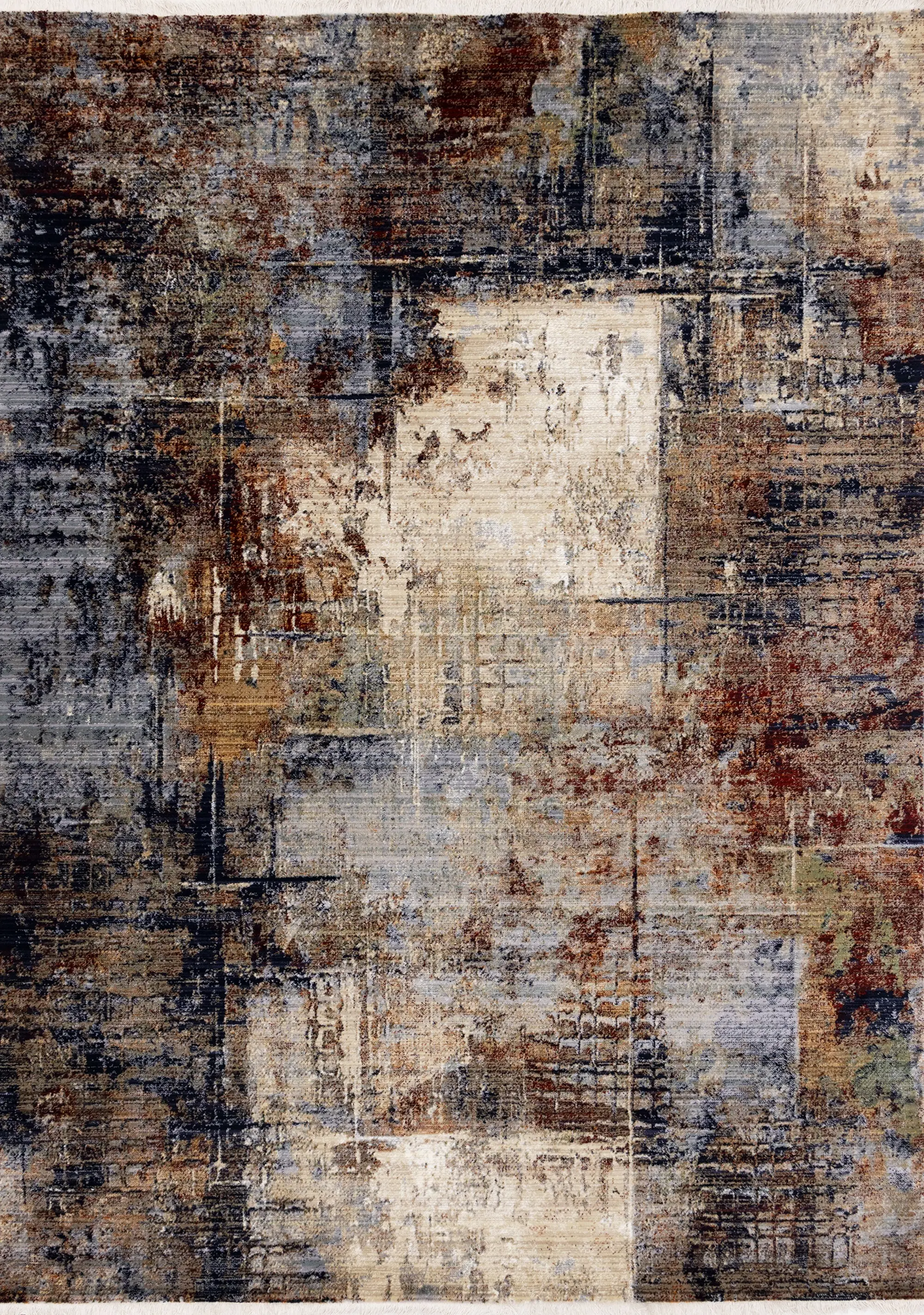 Serene 8 x 10 Blue and Beige Area Rug-1