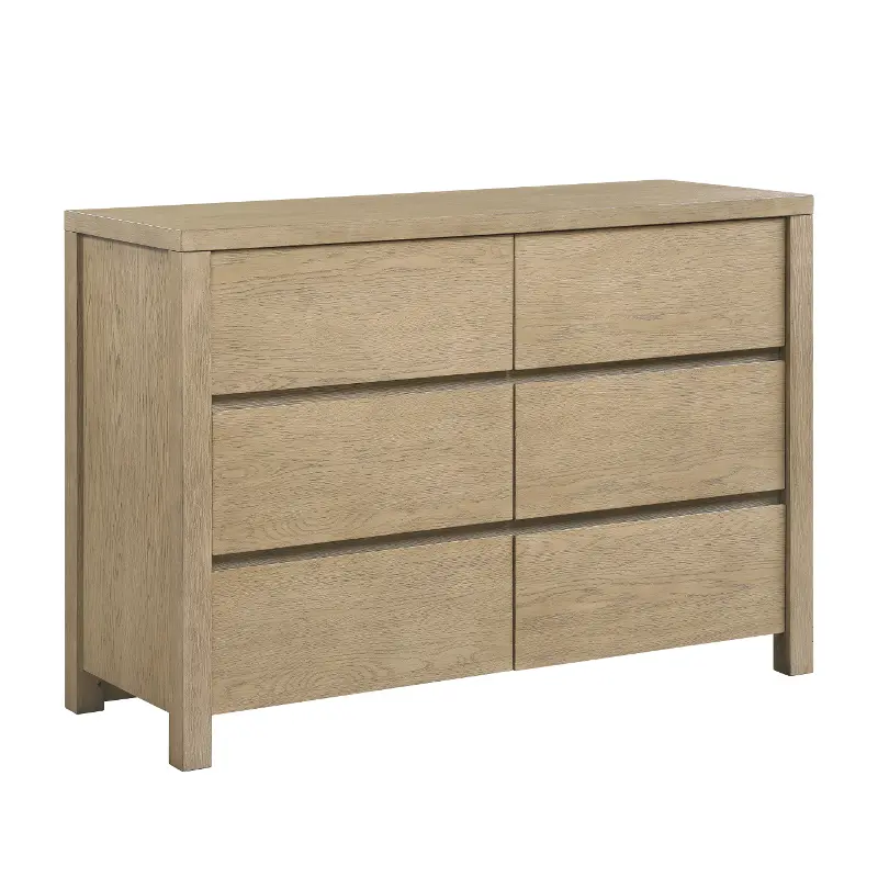 Newberry Beige 6-Drawer Dresser