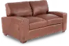 Kent Almond Leather Loveseat