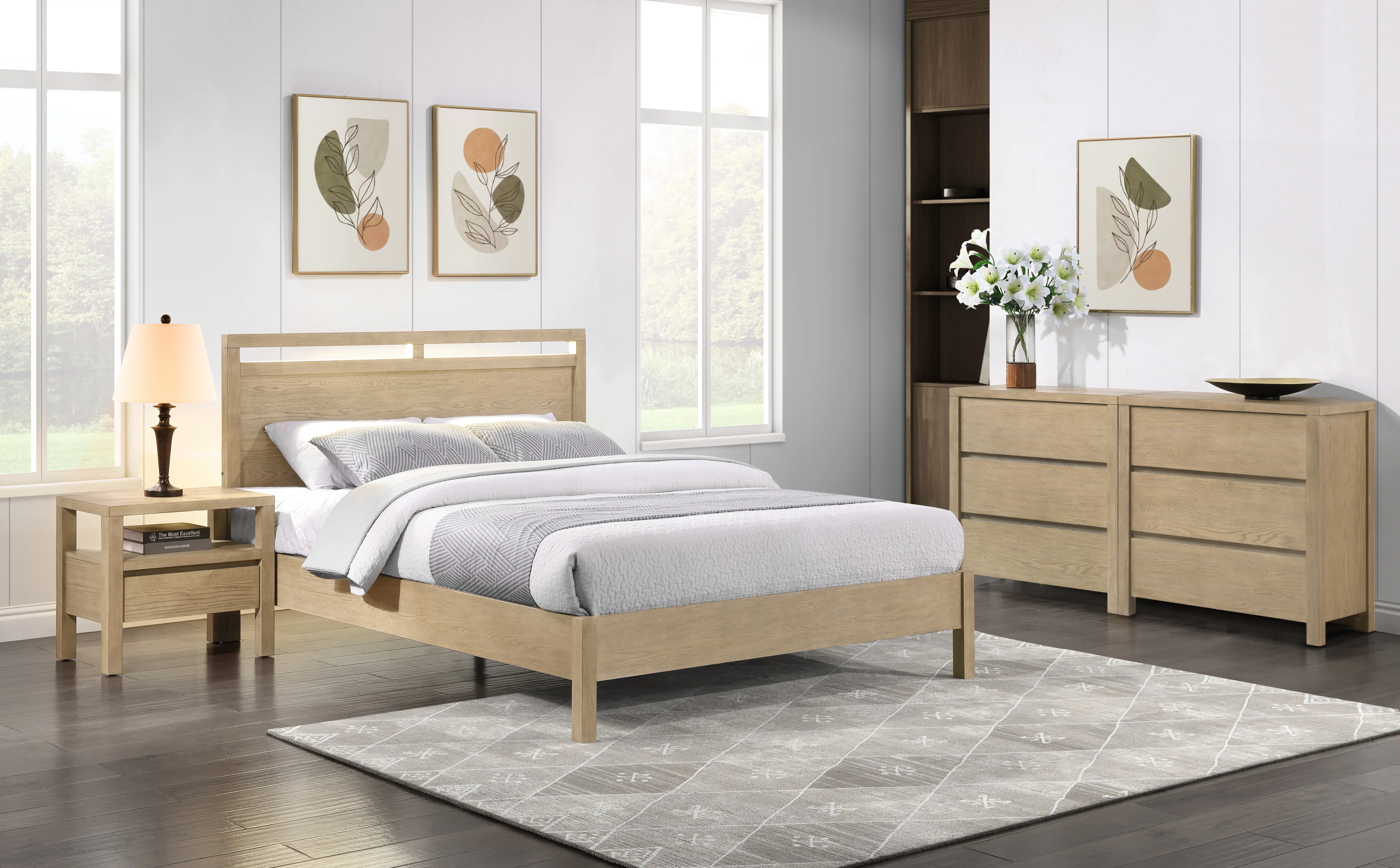 Newberry Beige King Bed-2