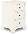 Portland Snow White 3-Drawer Nightstand