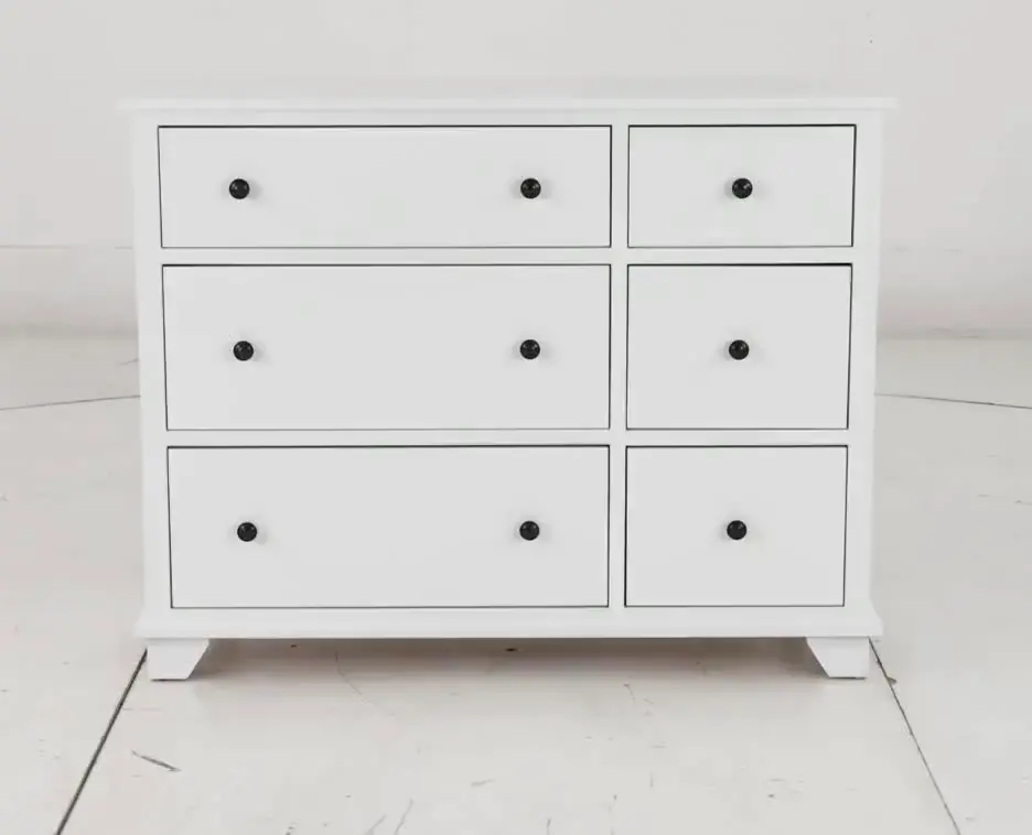 Portland Snow White 6-Drawer Dresser-8