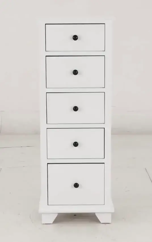 Portland Snow White 5-Drawer Lingerie Chest-9