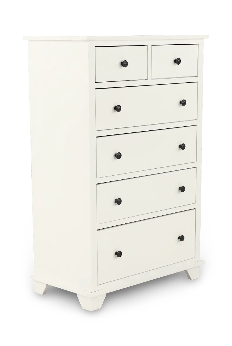 Portland Snow White 6-Drawer Chest