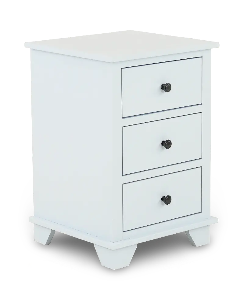 Portland Bayside Blue 3-Drawer Nightstand