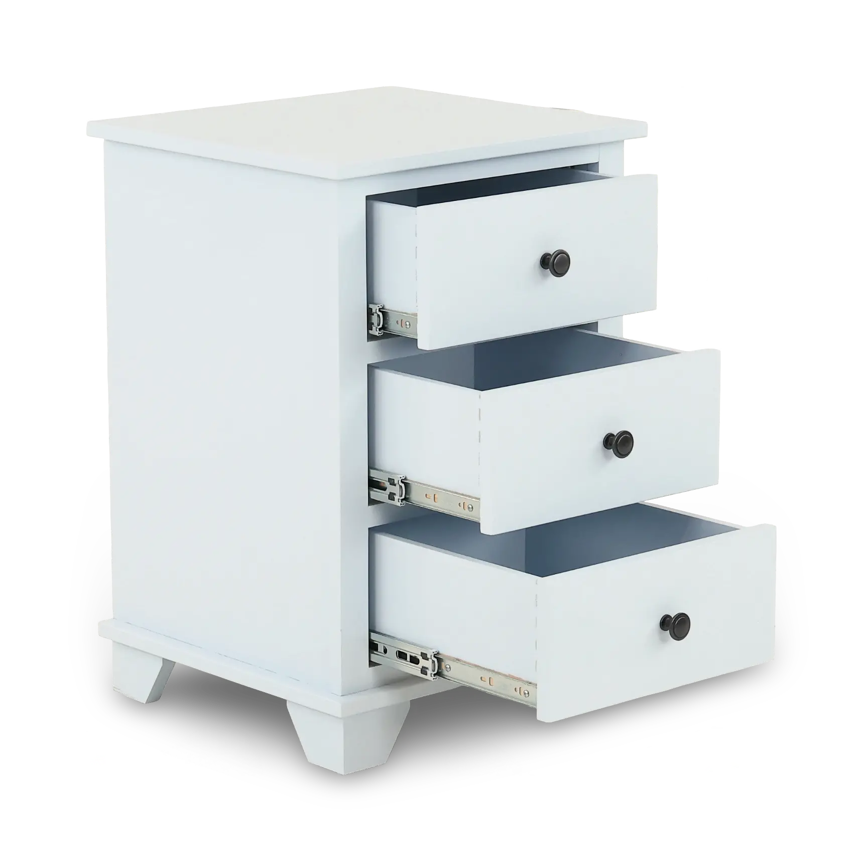 Portland Bayside Blue 3-Drawer Nightstand-5