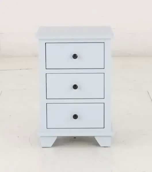 Portland Bayside Blue 3-Drawer Nightstand-9