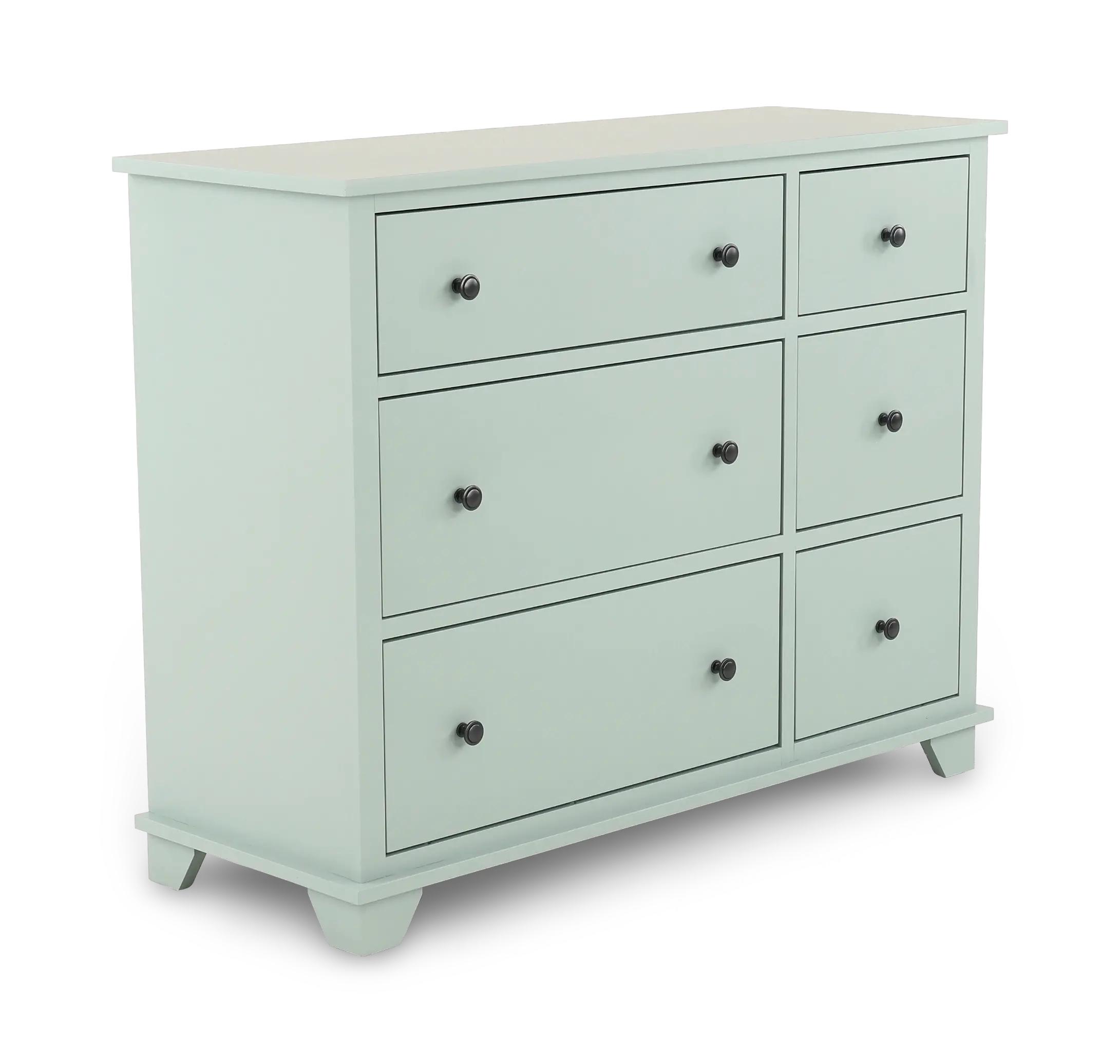 Portland Aqua Green 6-Drawer Dresser-1