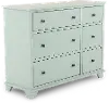 Portland Aqua Green 6-Drawer Dresser