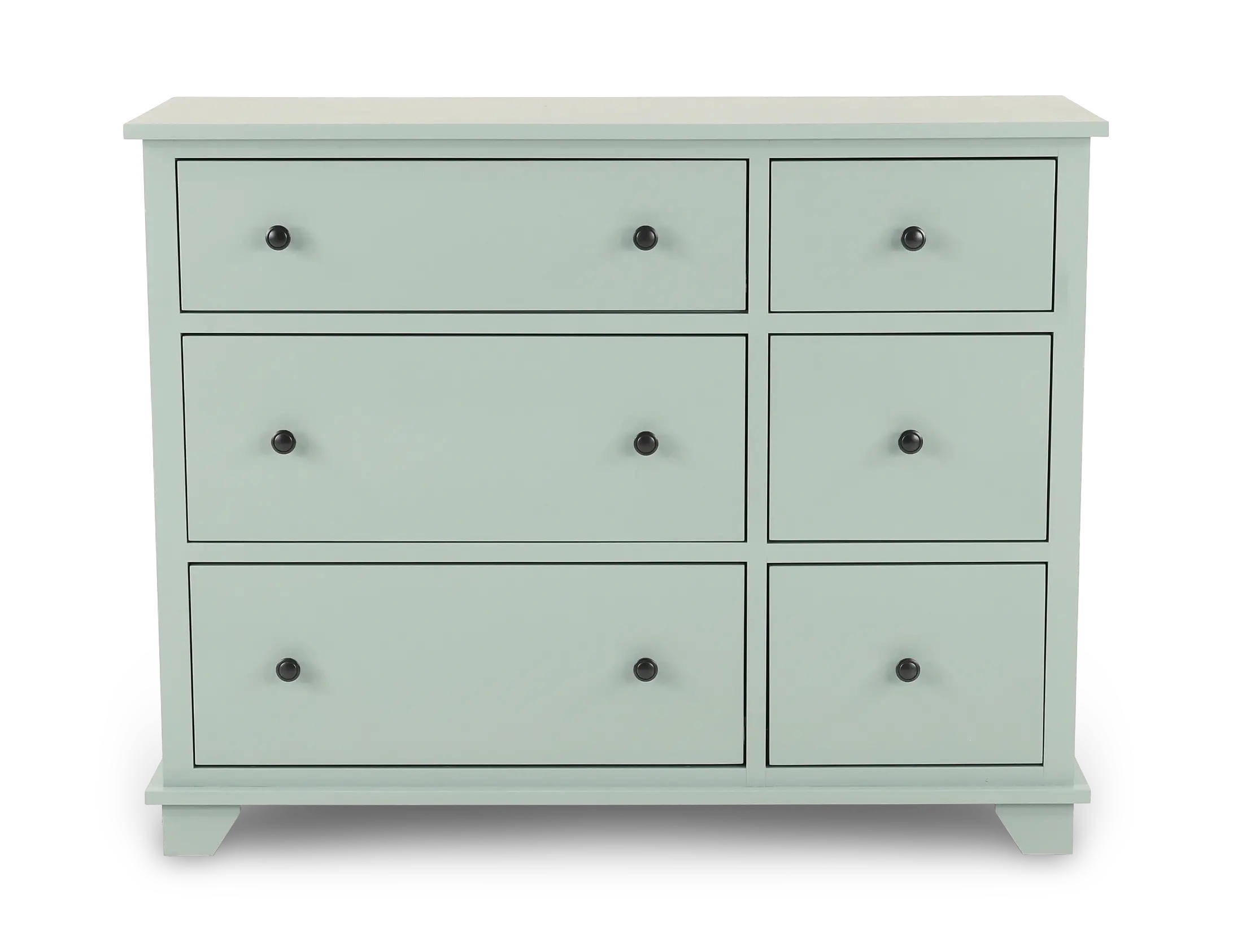 Portland Aqua Green 6-Drawer Dresser-4