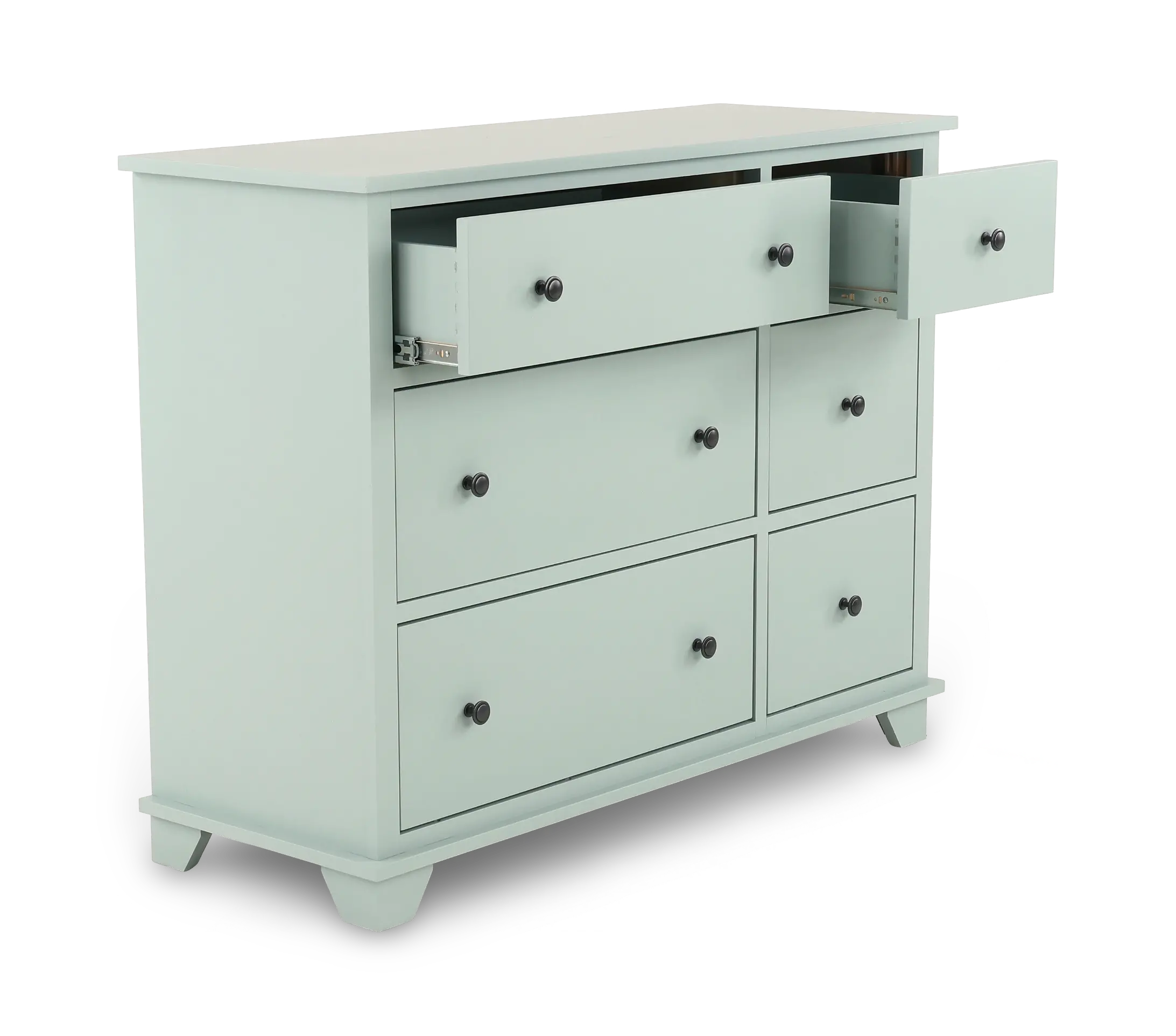 Portland Aqua Green 6-Drawer Dresser-5