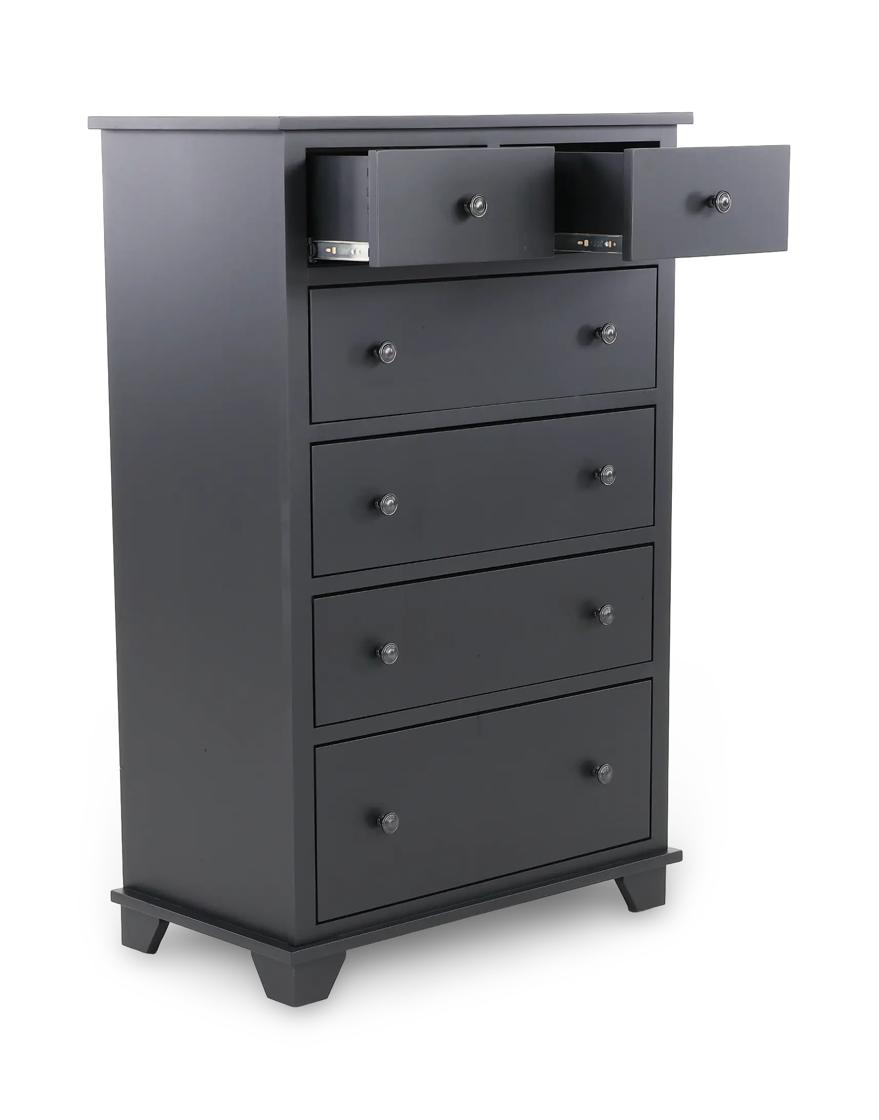 Portland Raven Black 6-Drawer Chest-5