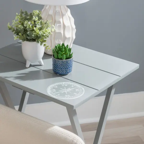 Compass 26.38 H Gray Tray Table-4