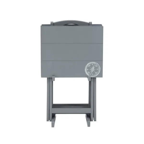 Compass 26.38 H Gray Tray Table-6