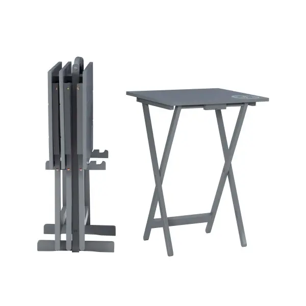 Compass 26.38 H Gray Tray Table-7