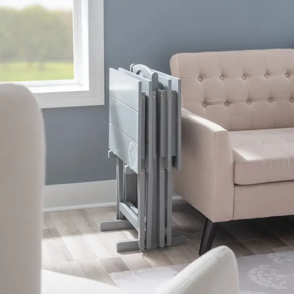 Compass 26.38 H Gray Tray Table-9