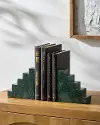 JHL003-SET Jhalra Green Marble Bookends