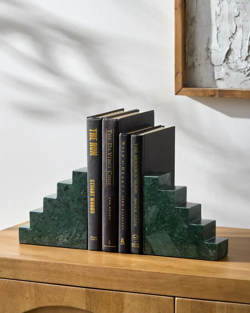 Jhalra Green Marble Bookends