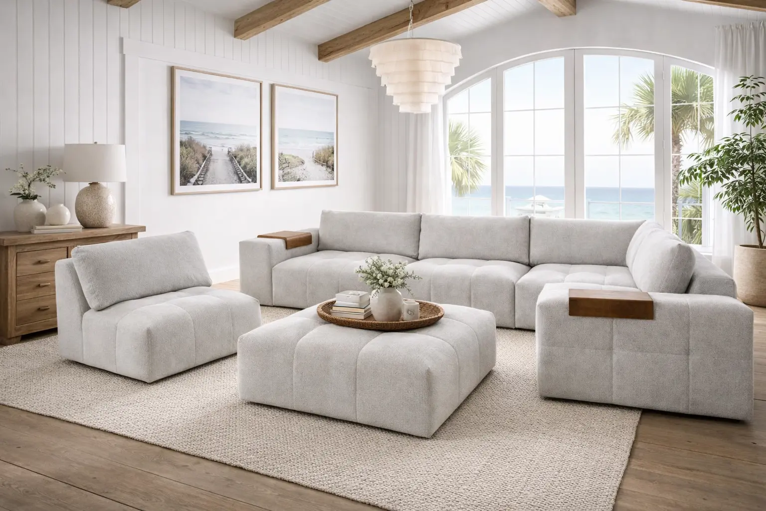 Monza Dove Gray Ottoman-2