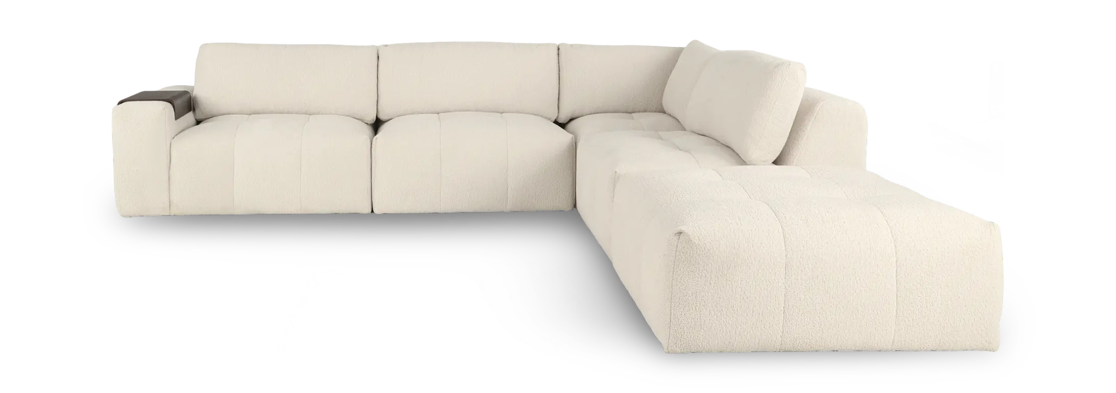 Monza Oyster White 5‑Piece Modular Sectional with Ottoman-4
