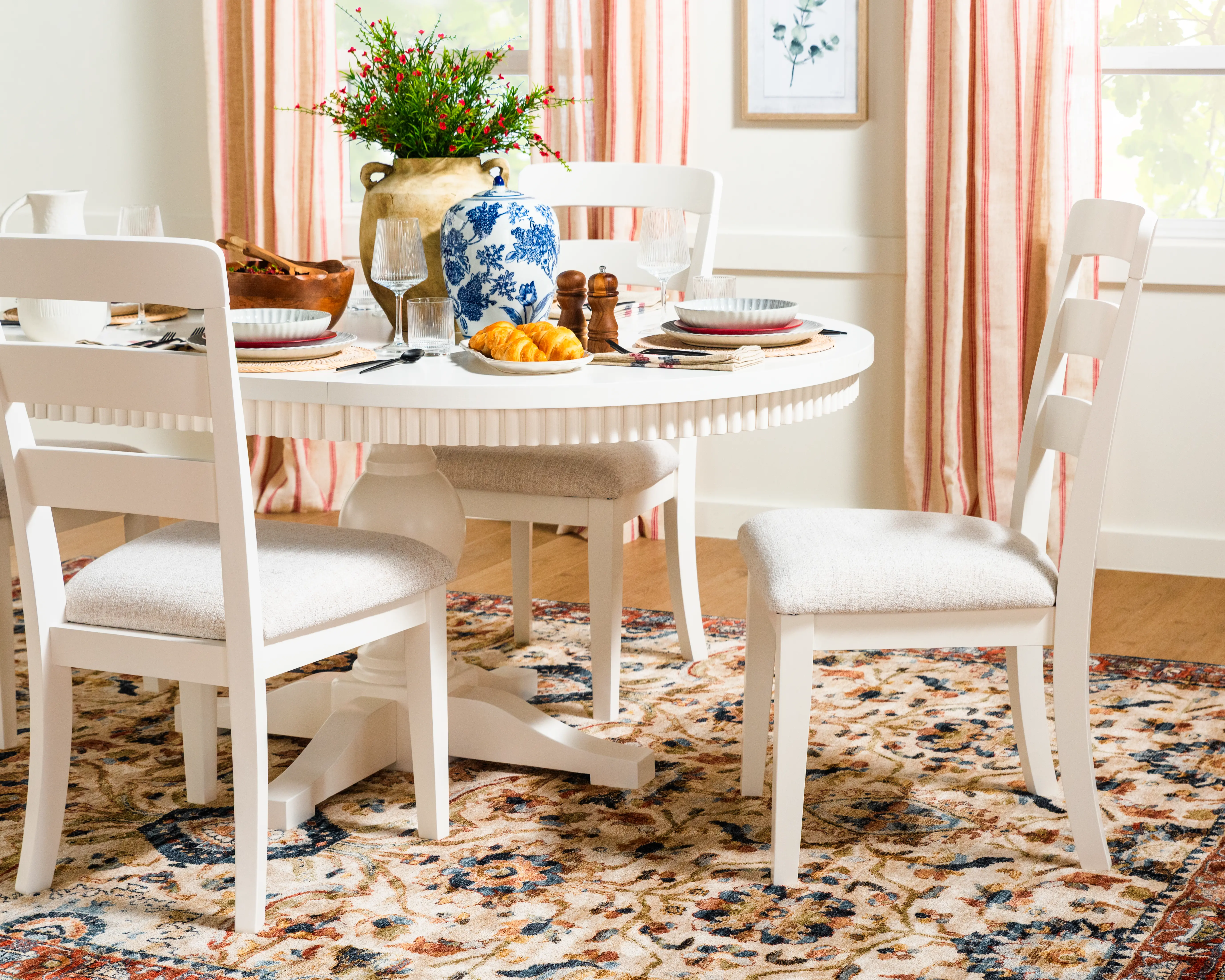 Westport White Ladderback Dining Chair-10
