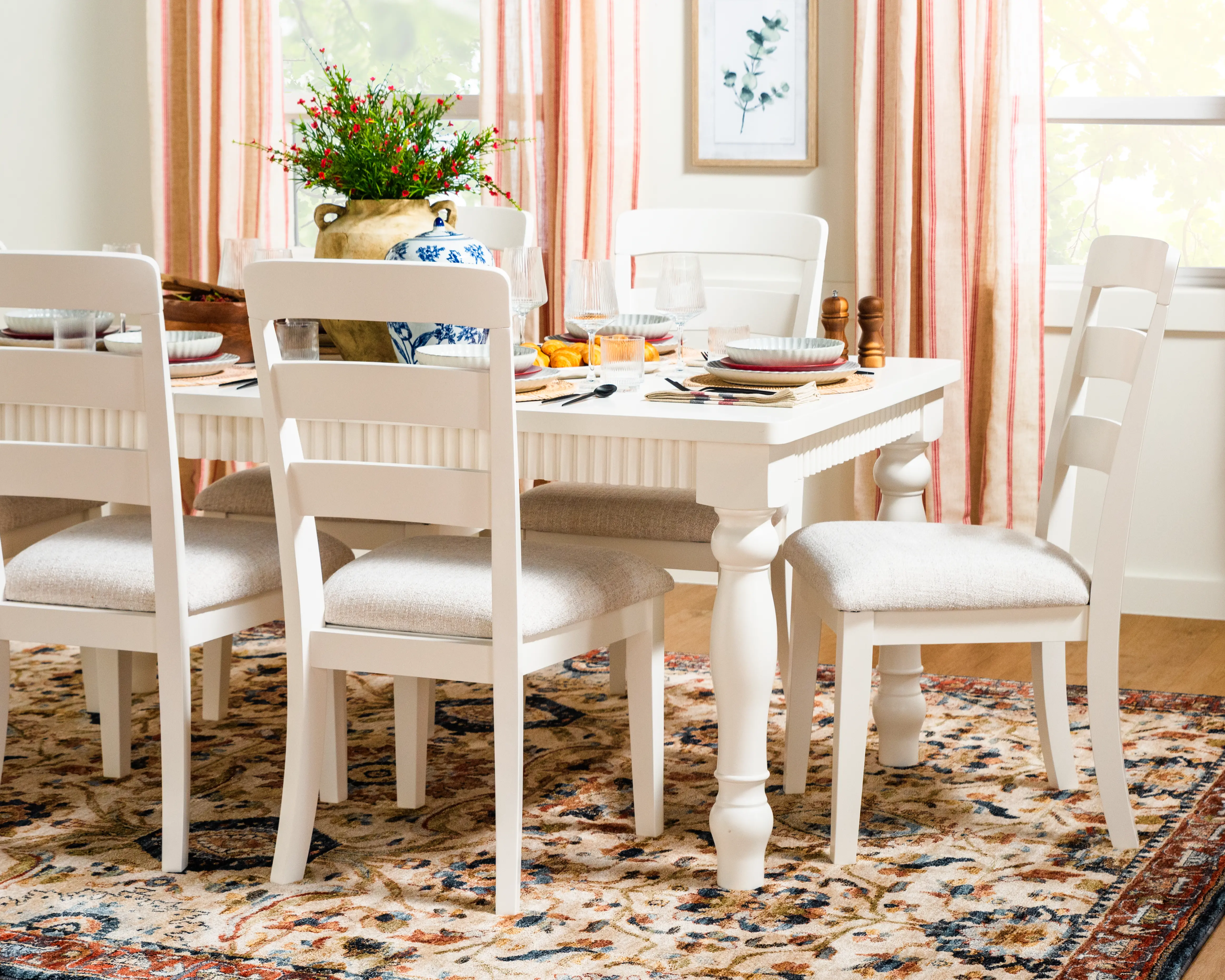 Westport White Ladderback Dining Chair-2