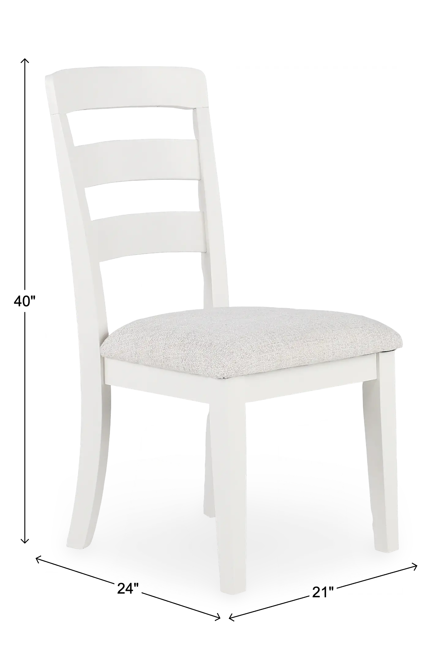 Westport White Ladderback Dining Chair-3