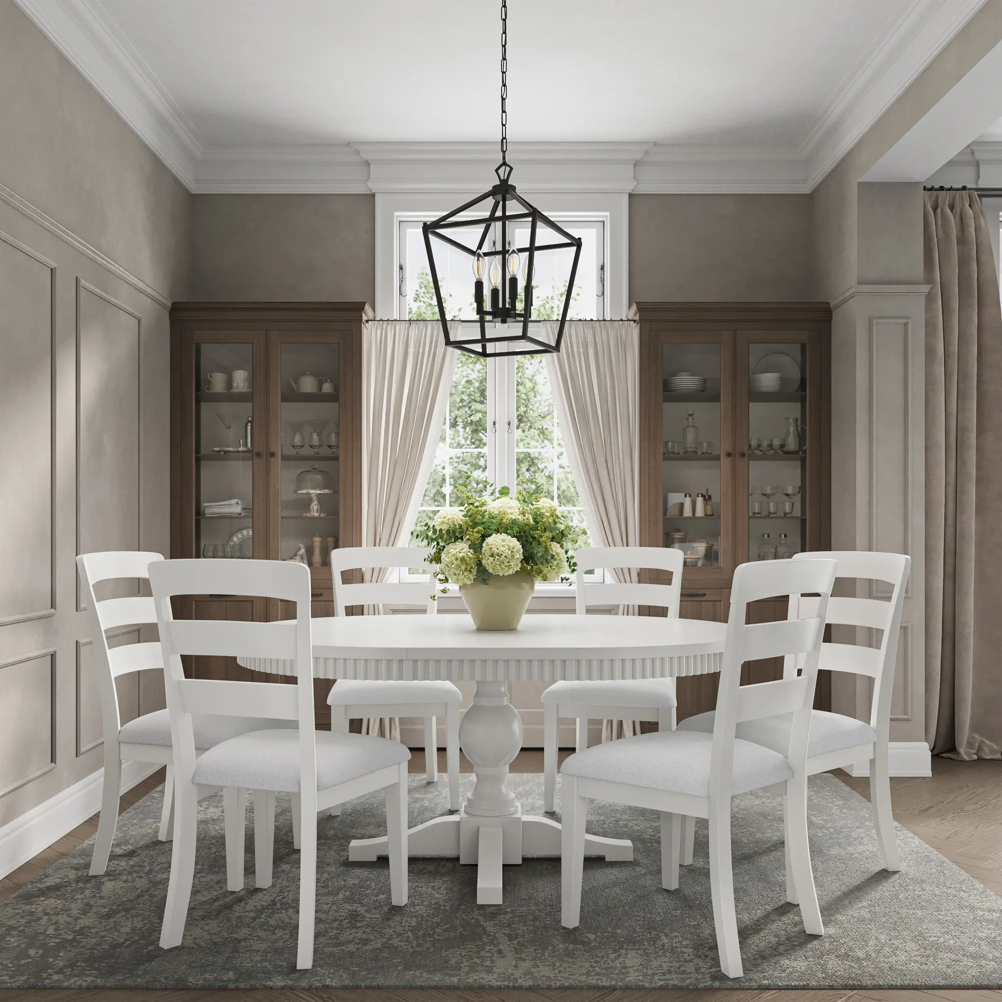 Westport White Round Extendable Table-3