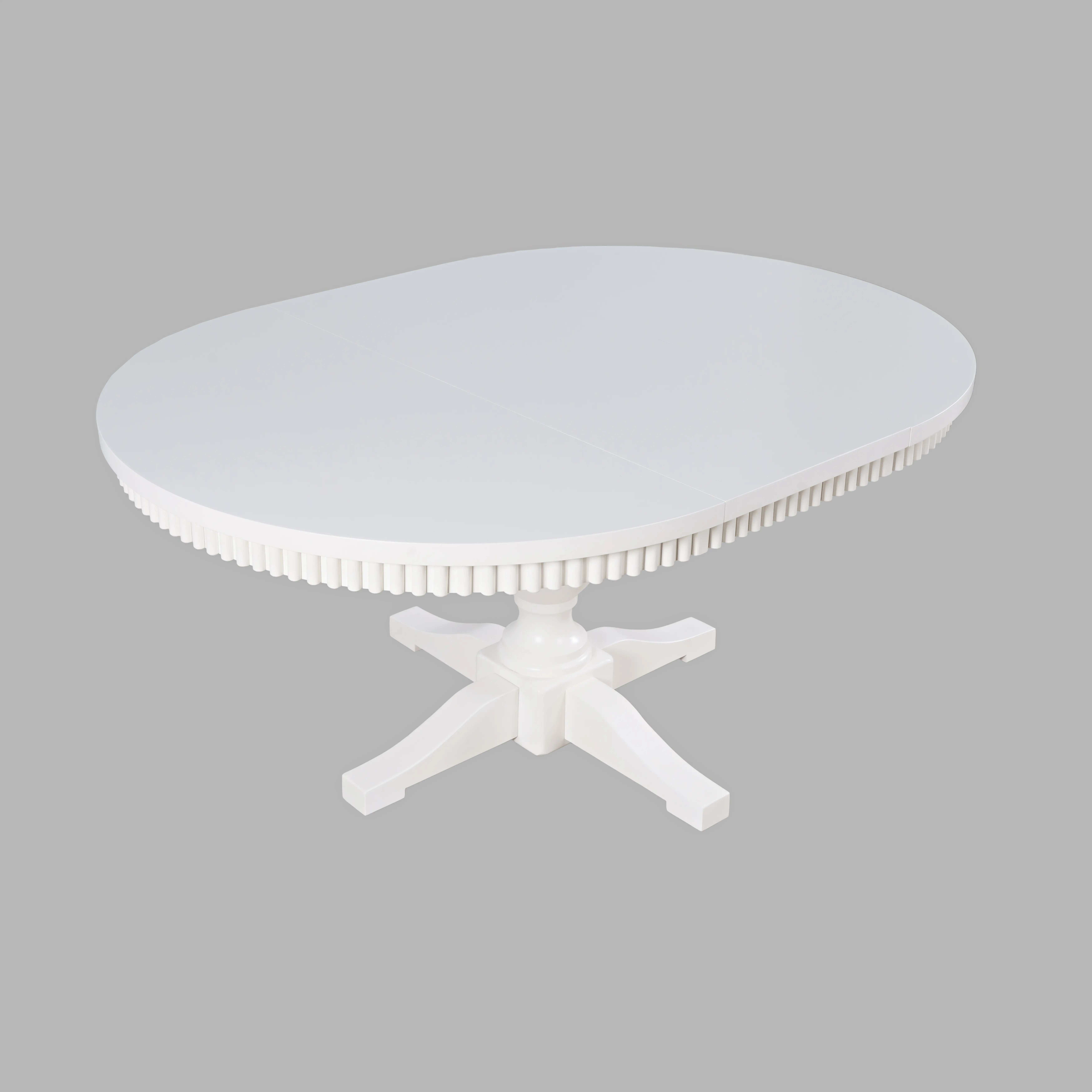 Westport White Round Extendable Table-5