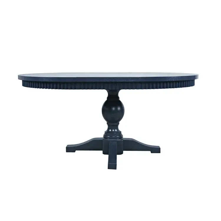 Westport Navy Blue Round 5-Piece Dining Set with Extendable Table-10