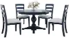 Westport Navy Blue Round 5-Piece Dining Set with Extendable Table