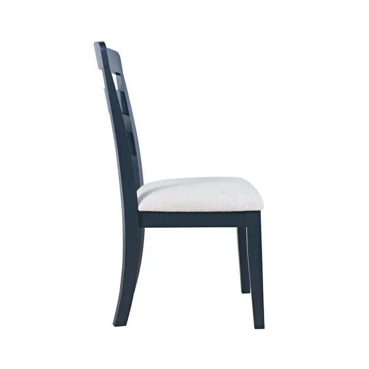 Westport Navy Blue Round 5-Piece Dining Set with Extendable Table-6