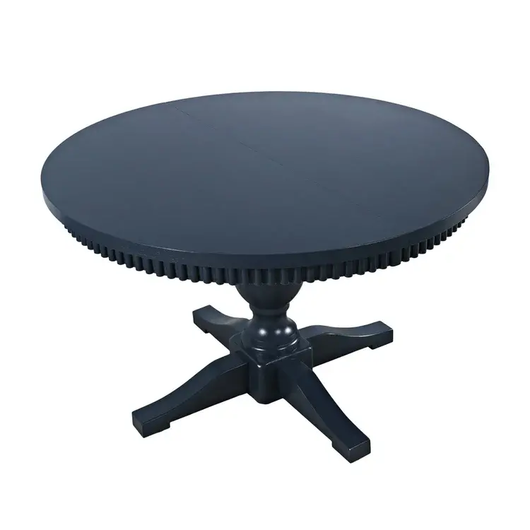 Westport Navy Blue Round 5-Piece Dining Set with Extendable Table-8