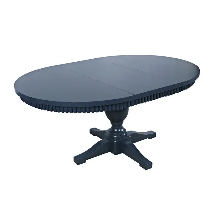 Westport Navy Blue Round 5-Piece Dining Set with Extendable Table-9