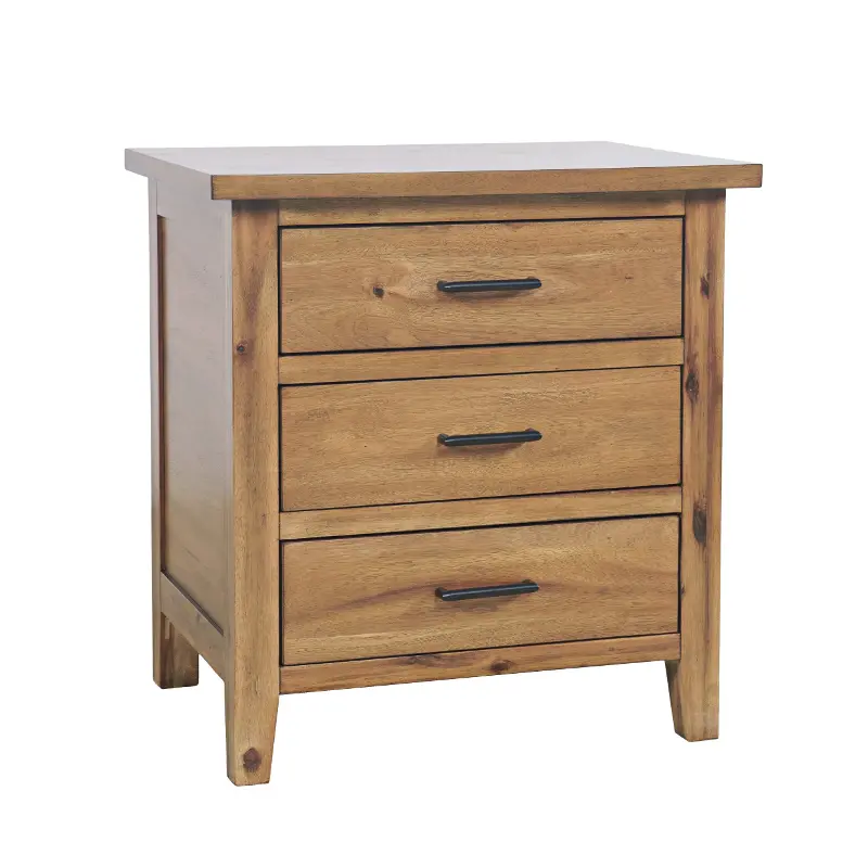 Claremont Chestnut 3-Drawer USB Nightstand