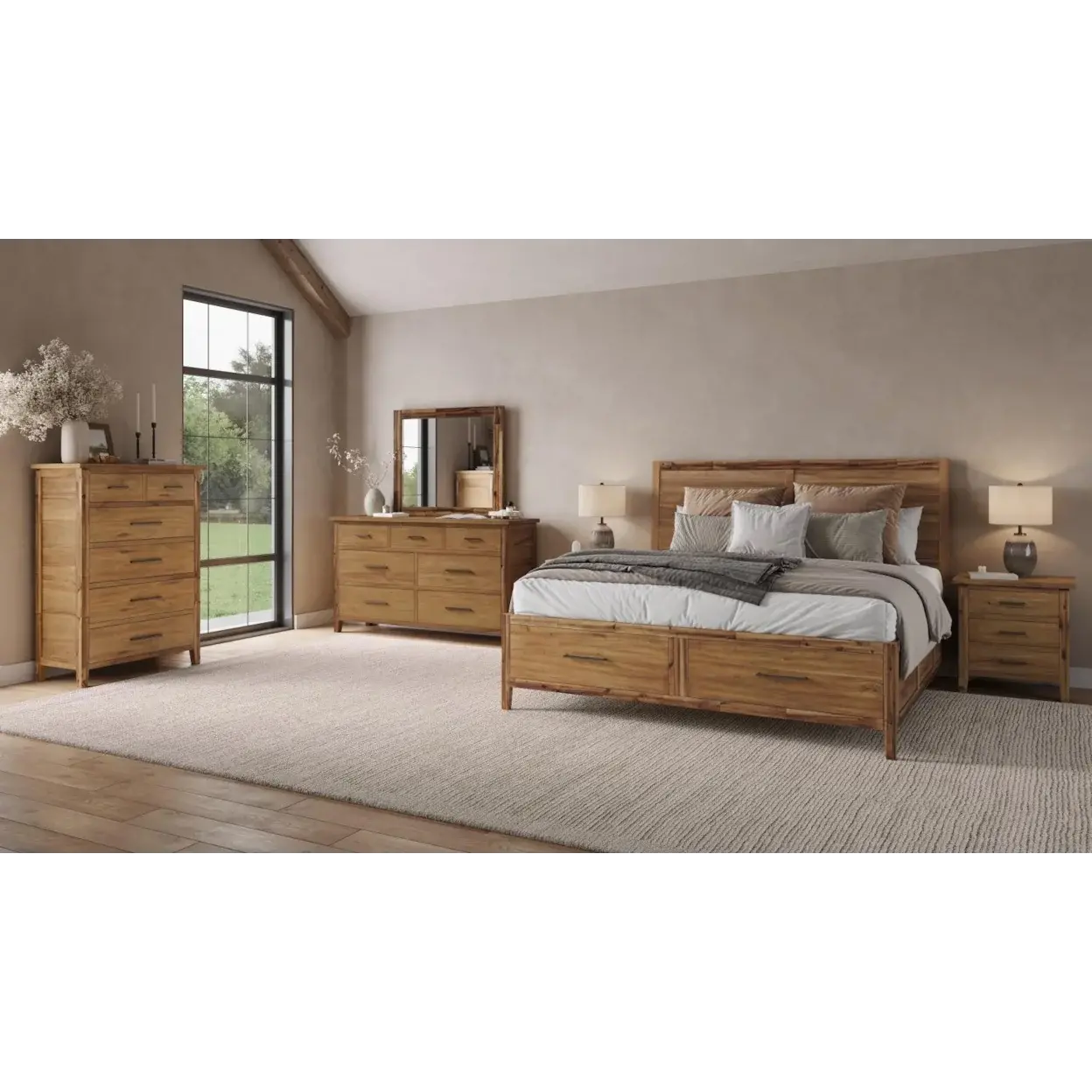 Claremont Chestnut King Storage Bed-2
