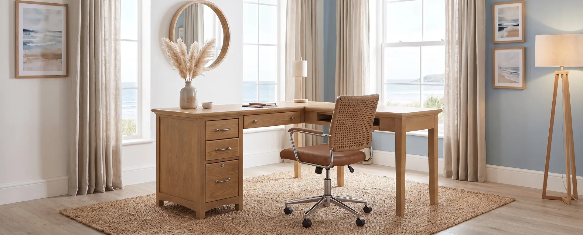 Addison Taupe L-Shaped Desk-2