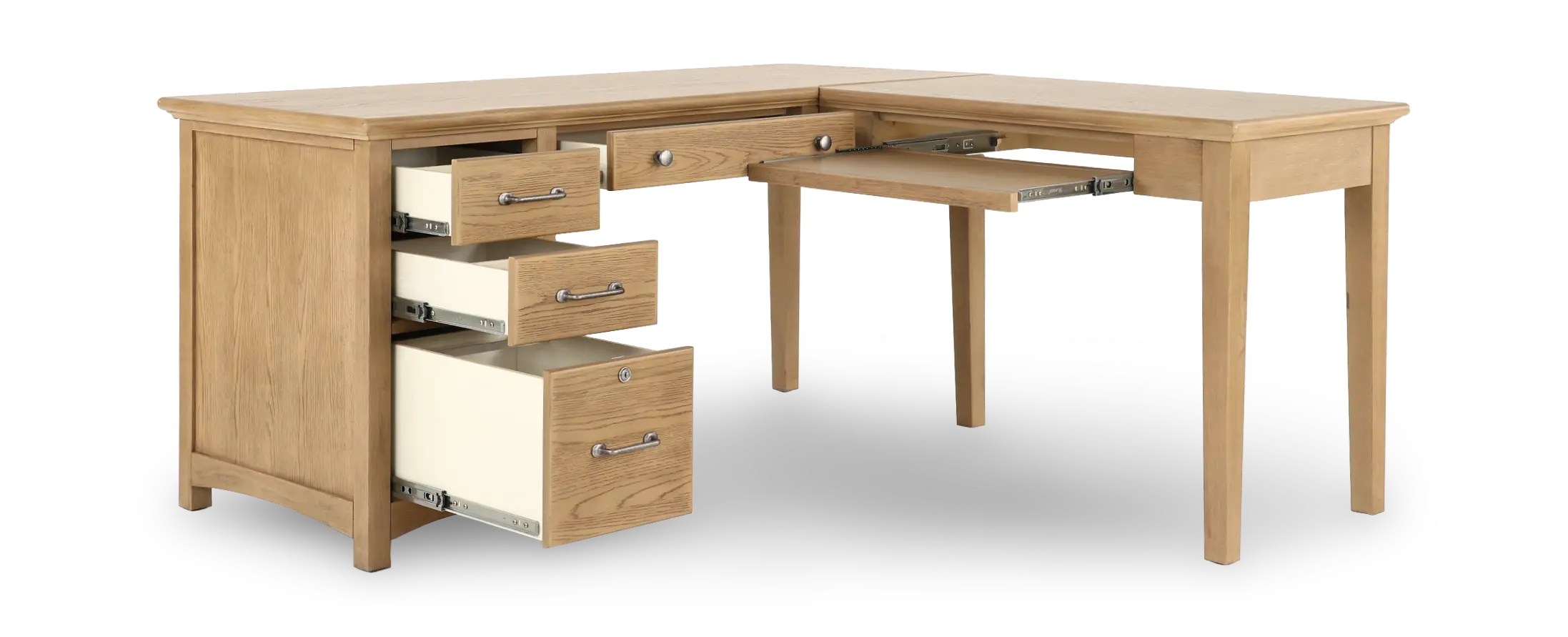 Addison Taupe L-Shaped Desk-7