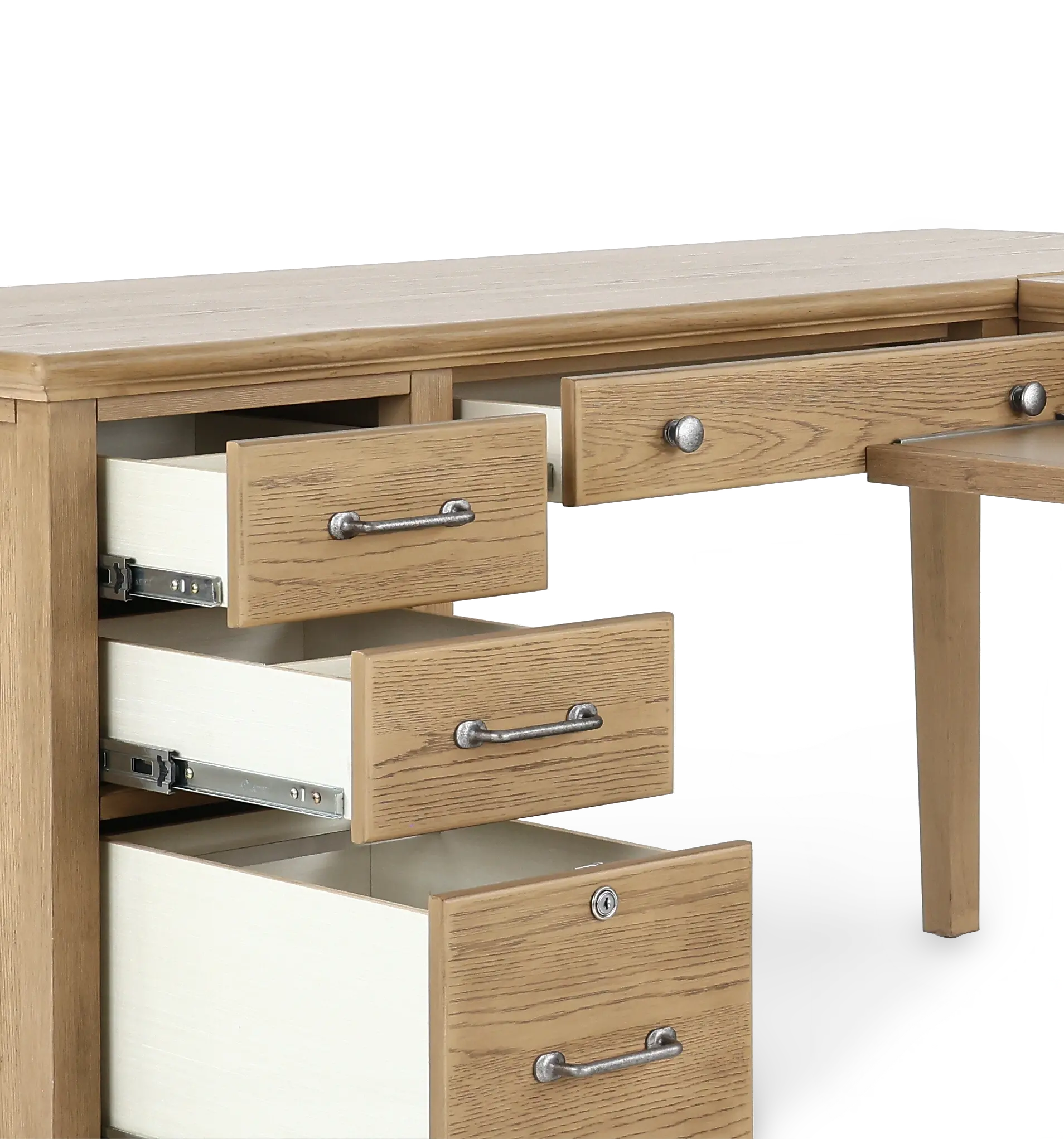 Addison Taupe L-Shaped Desk-8