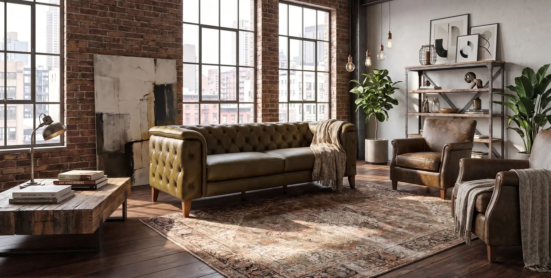 Laurel Olive Green Italian Leather Sofa-9