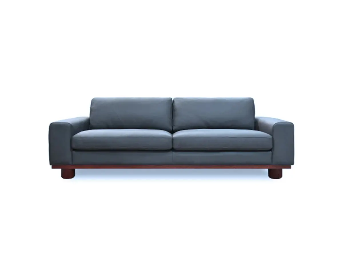 Astaire Vintage Blue Italian Leather Sofa-3