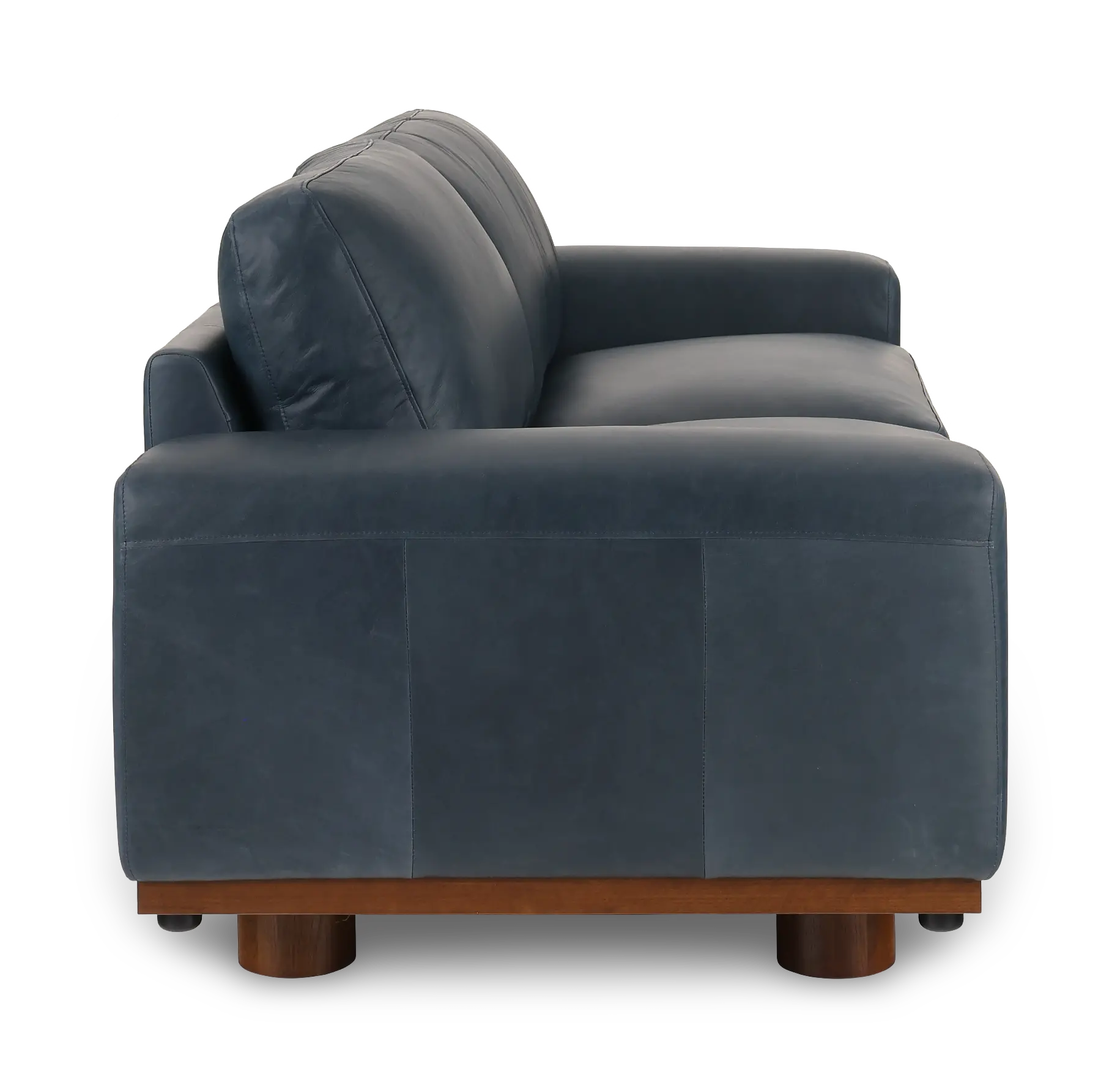 Astaire Vintage Blue Italian Leather Sofa-5